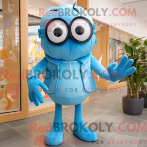 Sky Blue Spider mascot...