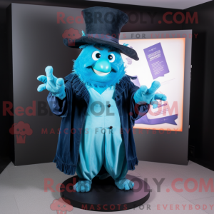 Cyan Witch S Hat mascot...