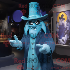 Cyan Witch S Hat mascot...