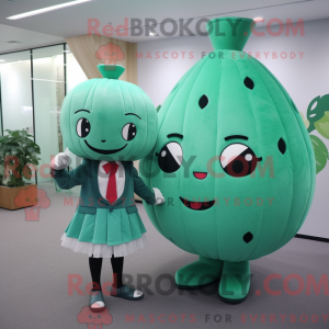 Cyan vannmelon maskot...