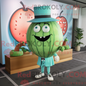 Cyan vandmelon maskot...