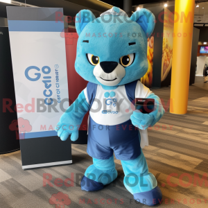 Maskotdraktfigur Cyan...