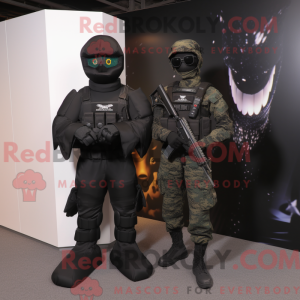 Black Para Commando mascot...