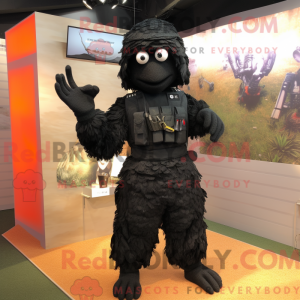Sort Para Commando maskot...