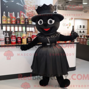 Sort Candy maskot kostume...