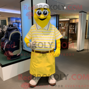 Gul golftaske maskot...