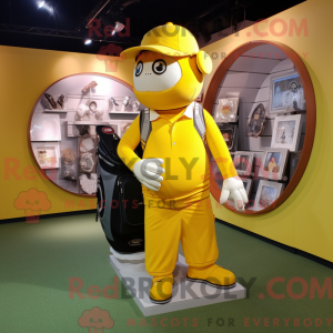 Gul golftaske maskot...
