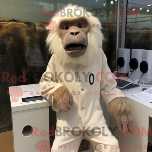 Postava maskota krémového...