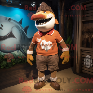 Rust Shark maskot kostume...