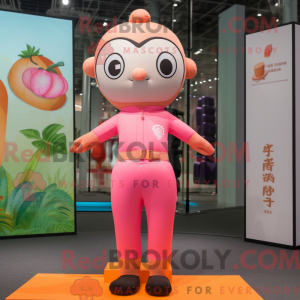 Pink Mandarin Maskottchen...
