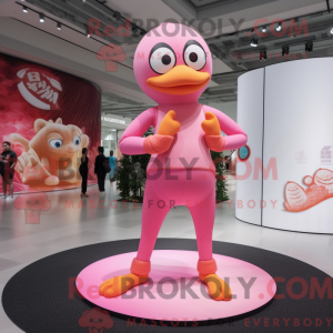 Pink Mandarin Maskottchen...