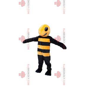 Aggressive yellow and black wasp mascot. Wasp costume