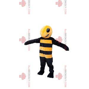 Aggressive yellow and black wasp mascot. Wasp costume