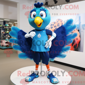 Máscara Blue Peacock com...