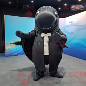 Black Humpback Whale mascot...