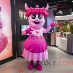 Pink Steak-maskotdraktfigur...