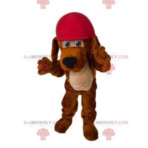 Mascotte cane dalle orecchie lunghe con cappuccio
