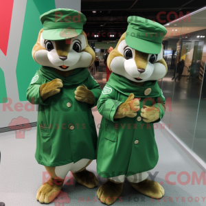Green Chipmunk mascot...