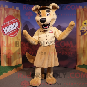 Tan Dingo-mascottekostuum...
