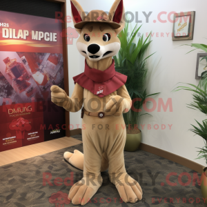 Tan Dingo-mascottekostuum...