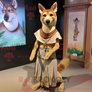 Tan Dingo Maskottchen...
