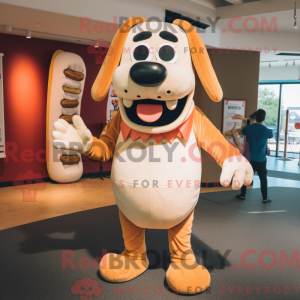 Cream Hot Dog mascot...