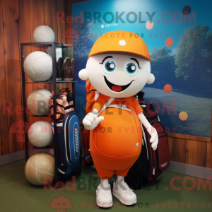 Orange Golf Ball mascot...