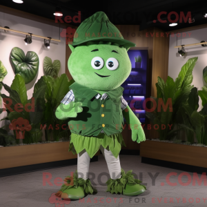 Olive Cabbage Leaf mascot...
