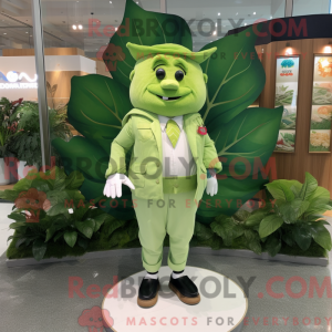 Olive Cabbage Leaf maskot...