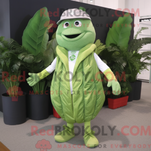 Olive Cabbage Leaf maskot...