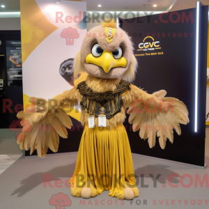 Gold Hawk Maskottchen...