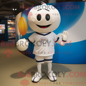 Hvid volleyball bold maskot...