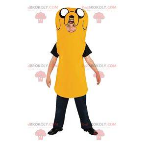 Mascotte de chien jaune. Costume de chien jaune