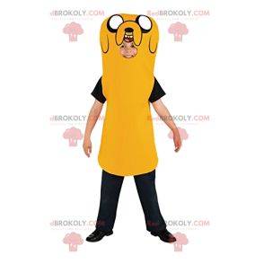 Mascotte de chien jaune. Costume de chien jaune