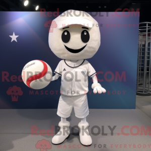Hvid volleyball bold maskot...