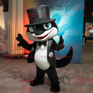 Sort Barracuda maskot...