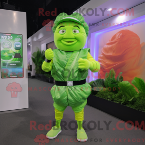 Postava maskota Lime Green...