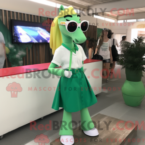 Green Mare mascot costume...