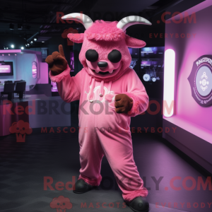 Pink Minotaur mascot...