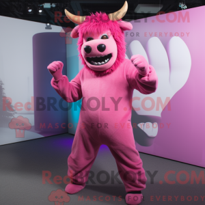 Pink Minotaur maskot...