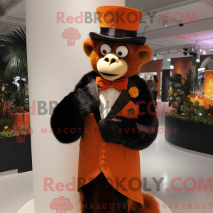 Orange Monkey Maskottchen...