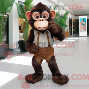 Brun chimpanse maskot...