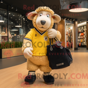 Guld Suffolk Sheep maskot...