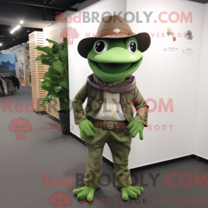 Grøn frø maskot kostume...