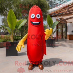 Red Baa maskot kostym...