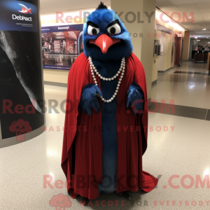 Red Blue Jay mascot costume...