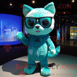 Disfraz de mascota Cyan Cat...