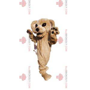 Beiges Hundemaskottchen mit einem schönen Gesicht