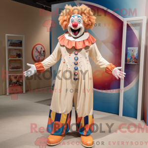 Tan Clown maskot...