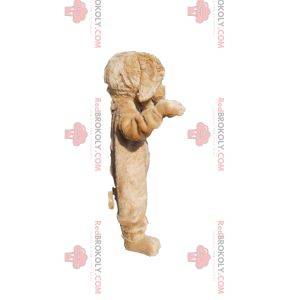 Beiges Hundemaskottchen mit einem schönen Gesicht